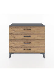 Arges Şifonyer 4 Çekmeceli 88x30x80 Antrasit-Çam