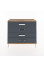 Arges Şifonyer 4 Çekmeceli 88x30x80 Çam-Antrasit