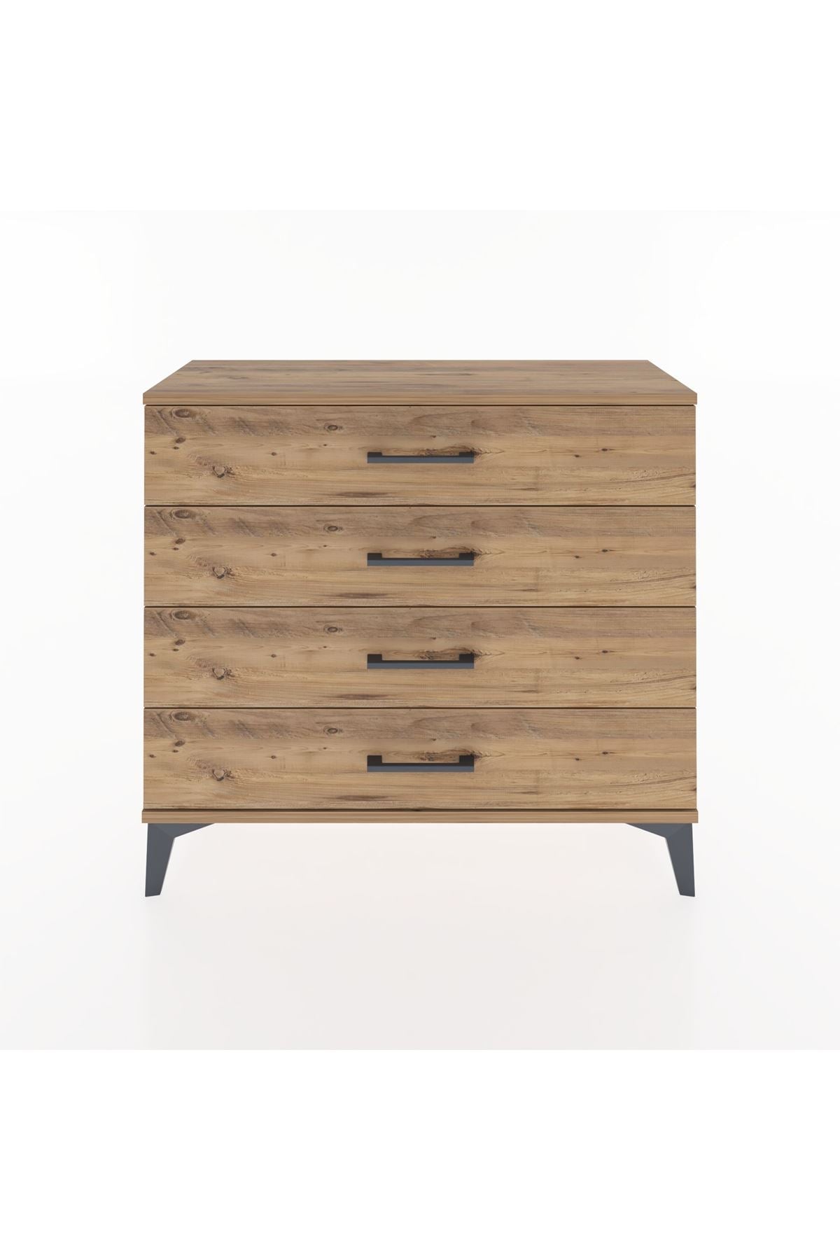 Arges Şifonyer 4 Çekmeceli 88x30x80 Çam-Çam