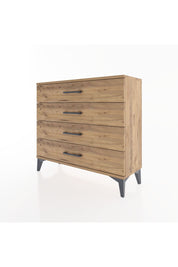 Arges Şifonyer 4 Çekmeceli 88x30x80 Çam-Çam