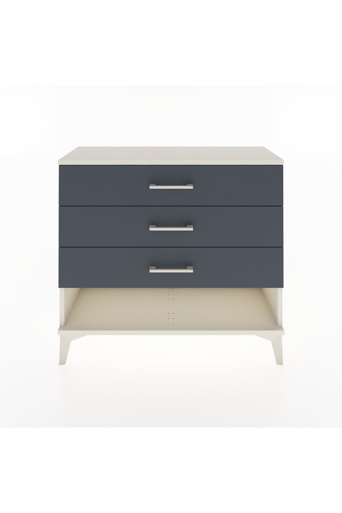 Arges Şifonyer 3 Çekmeceli 88x30x80 Aytaşı-Antrasit