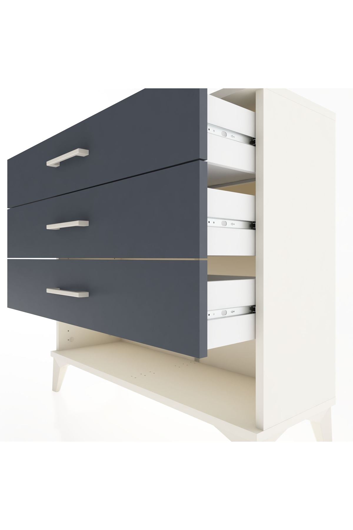 Arges Şifonyer 3 Çekmeceli 88x30x80 Aytaşı-Antrasit