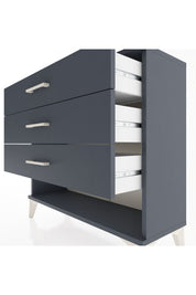 Arges Şifonyer 3 Çekmeceli 88x30x80 Antrasit-Antrasit