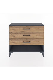 Arges Şifonyer 3 Çekmeceli 88x30x80 Antrasit-Çam