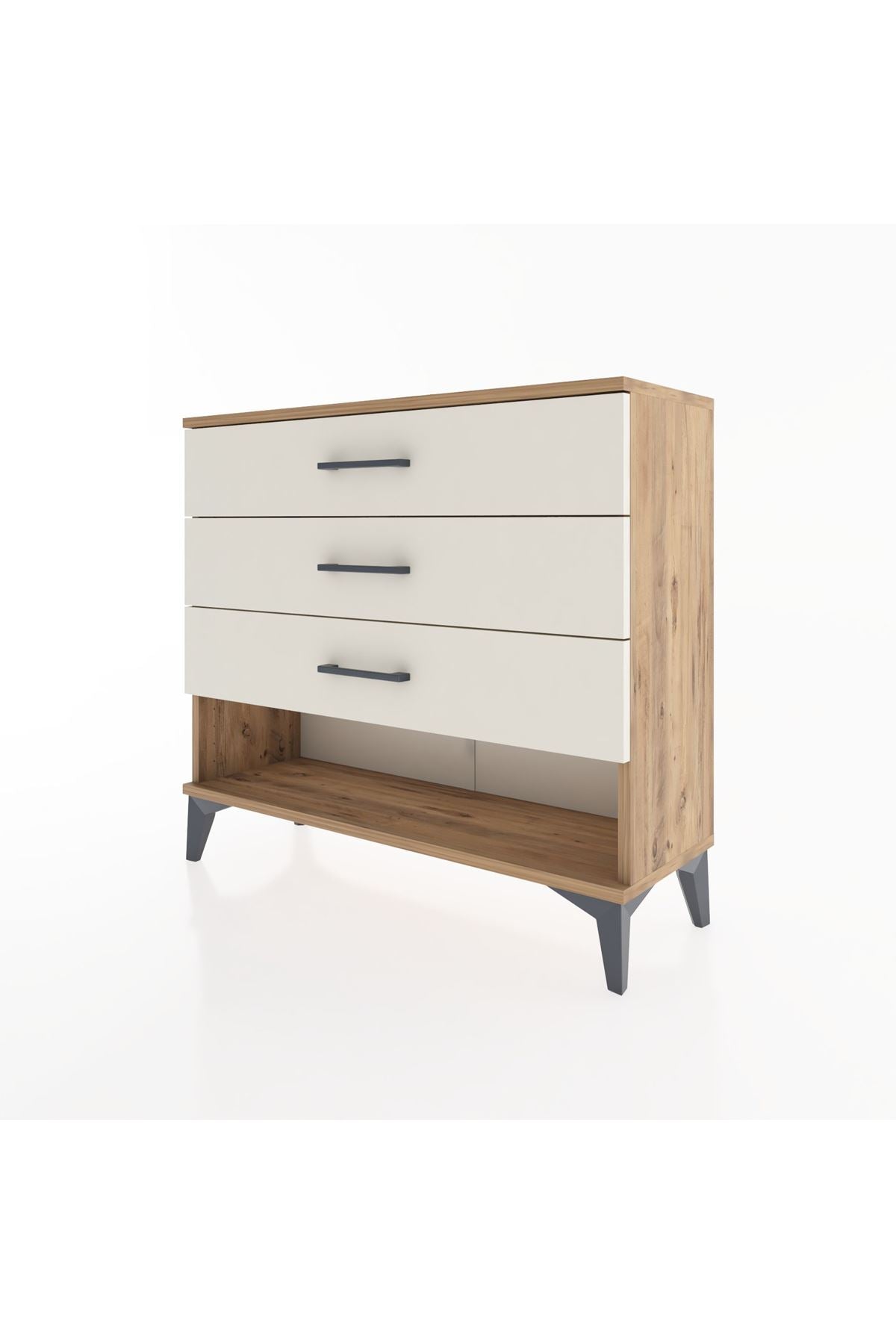 Arges Şifonyer 3 Çekmeceli 88x30x80 Çam-Aytaşı