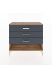 Arges Şifonyer 3 Çekmeceli 88x30x80 Çam-Antrasit