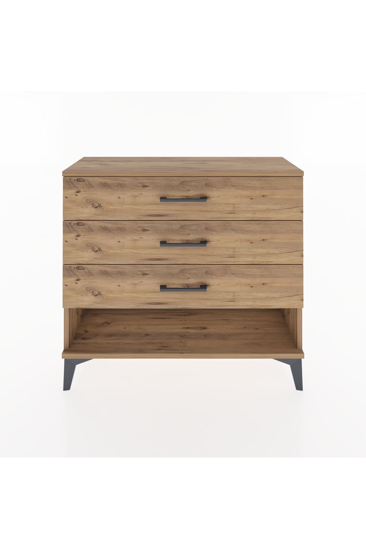 Arges Şifonyer 3 Çekmeceli 88x30x80 Çam-Çam