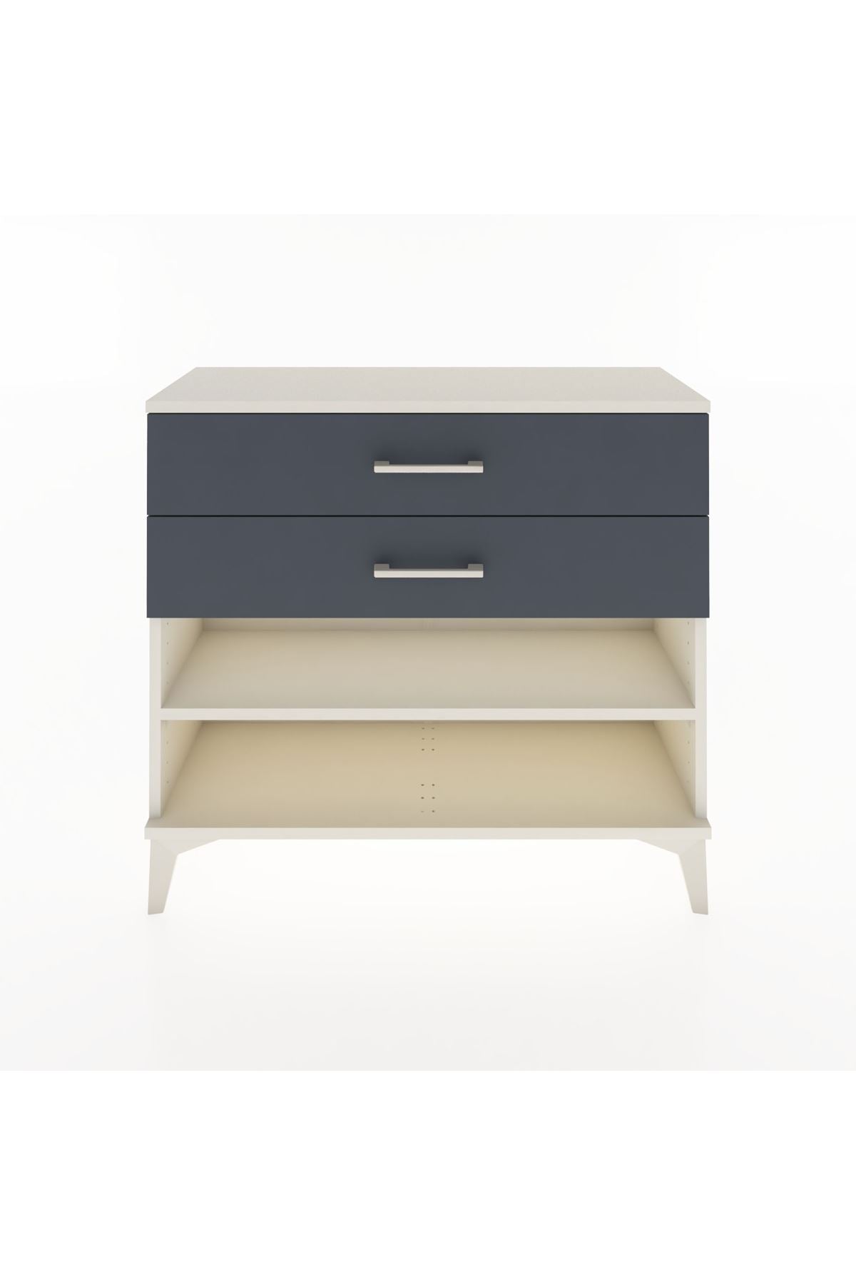 Arges Şifonyer Tek Raflı 2 Çekmeceli 88x30x80 Aytaşı-Antrasit