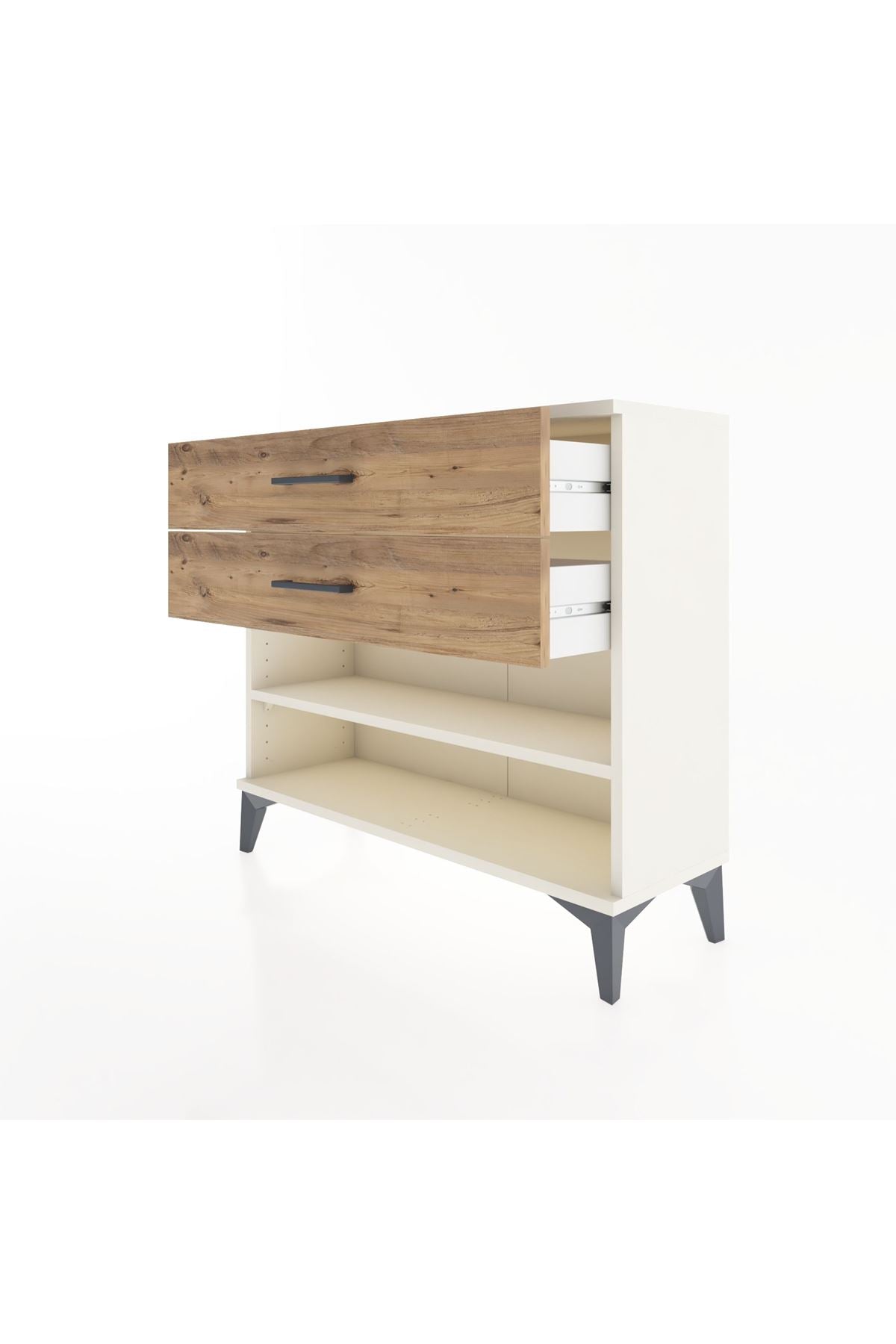 Arges Şifonyer Tek Raflı 2 Çekmeceli 88x30x80 Aytaşı-Çam