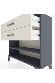 Arges Şifonyer Tek Raflı 2 Çekmeceli 88x30x80 Antrasit-Aytaşı