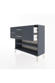 Arges Şifonyer Tek Raflı 2 Çekmeceli 88x30x80 Antrasit-Antrasit