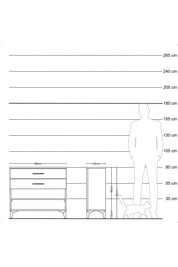 Arges Şifonyer Tek Raflı 2 Çekmeceli 88x30x80 Çam-Aytaşı