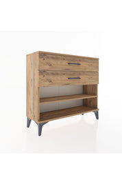 Arges Şifonyer Tek Raflı 2 Çekmeceli 88x30x80 Çam-Çam