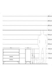 Arges Şifonyer 2 Raflı 2 Çekmeceli 88x30x80 Aytaşı-Antrasit