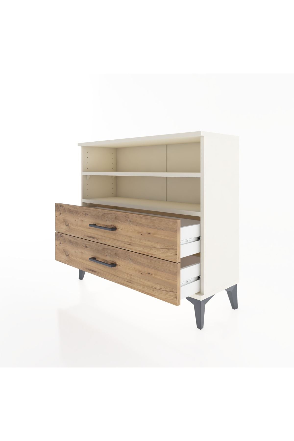 Arges Şifonyer 2 Raflı 2 Çekmeceli 88x30x80 Aytaşı-Çam