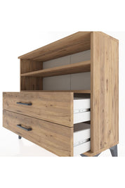 Arges Şifonyer 2 Raflı 2 Çekmeceli 88x30x80 Çam-Çam