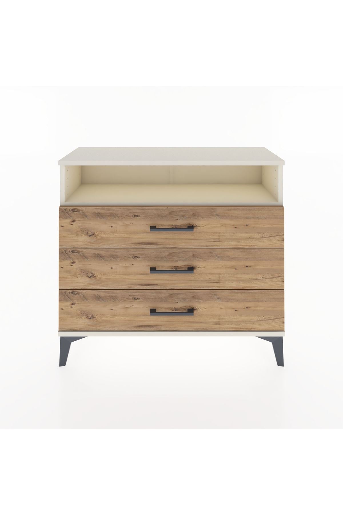 Arges Şifonyer Tek Raflı 3 Çekmeceli 88x30x80 Aytaşı-Çam