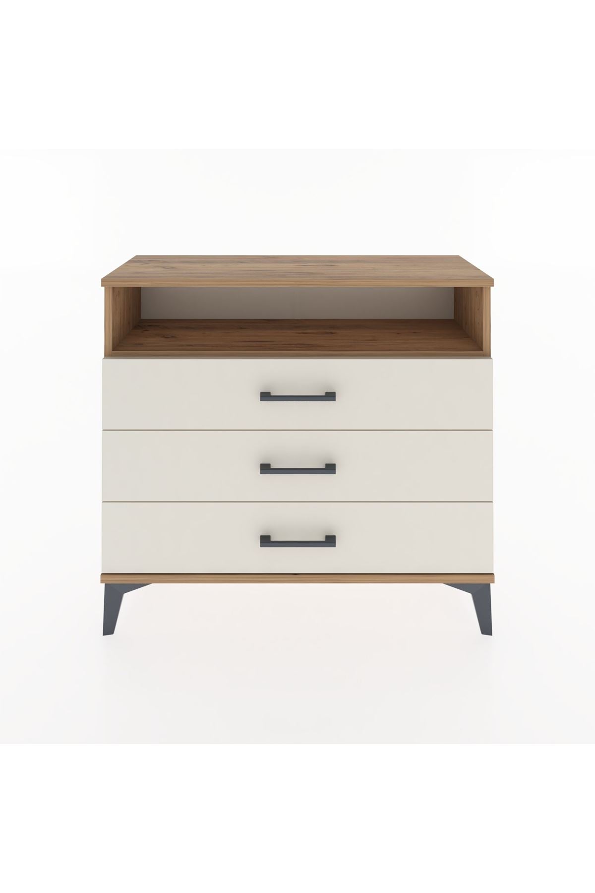 Arges Şifonyer Tek Raflı 3 Çekmeceli 88x30x80 Çam-Aytaşı