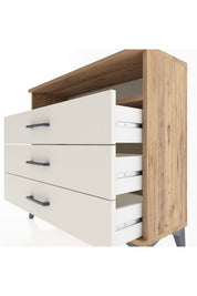 Arges Şifonyer Tek Raflı 3 Çekmeceli 88x30x80 Çam-Aytaşı
