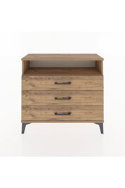 Arges Şifonyer Tek Raflı 3 Çekmeceli 88x30x80 Çam-Çam