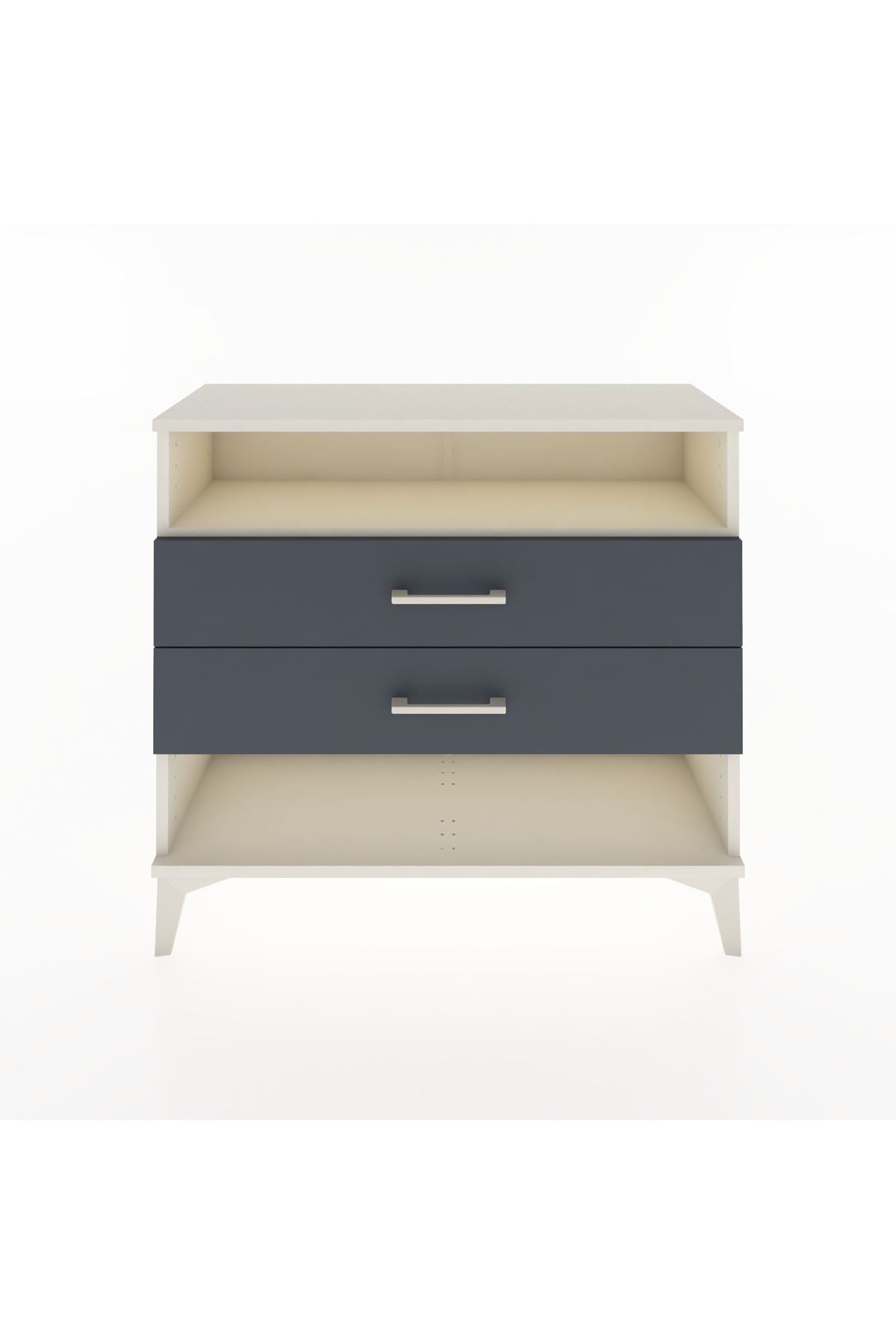 Arges Şifonyer Tek Raflı 2 Çekmeceli 88x30x80 Aytaşı-Antrasit