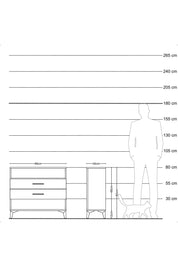Arges Şifonyer Tek Raflı 2 Çekmeceli 88x30x80 Aytaşı-Antrasit