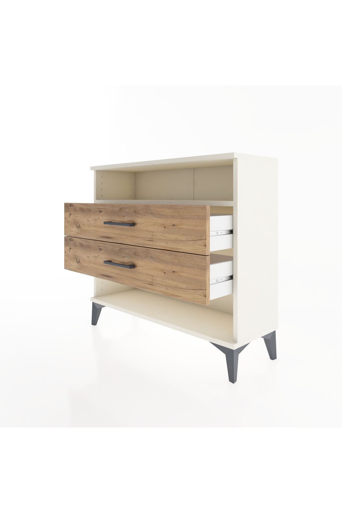 Arges Şifonyer Tek Raflı 2 Çekmeceli 88x30x80 Aytaşı-Çam