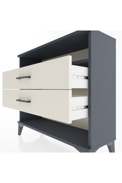 Arges Şifonyer Tek Raflı 2 Çekmeceli 88x30x80 Antrasit-Aytaşı