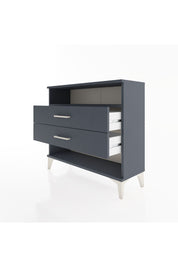 Arges Şifonyer Tek Raflı 2 Çekmeceli 88x30x80 Antrasit-Antrasit