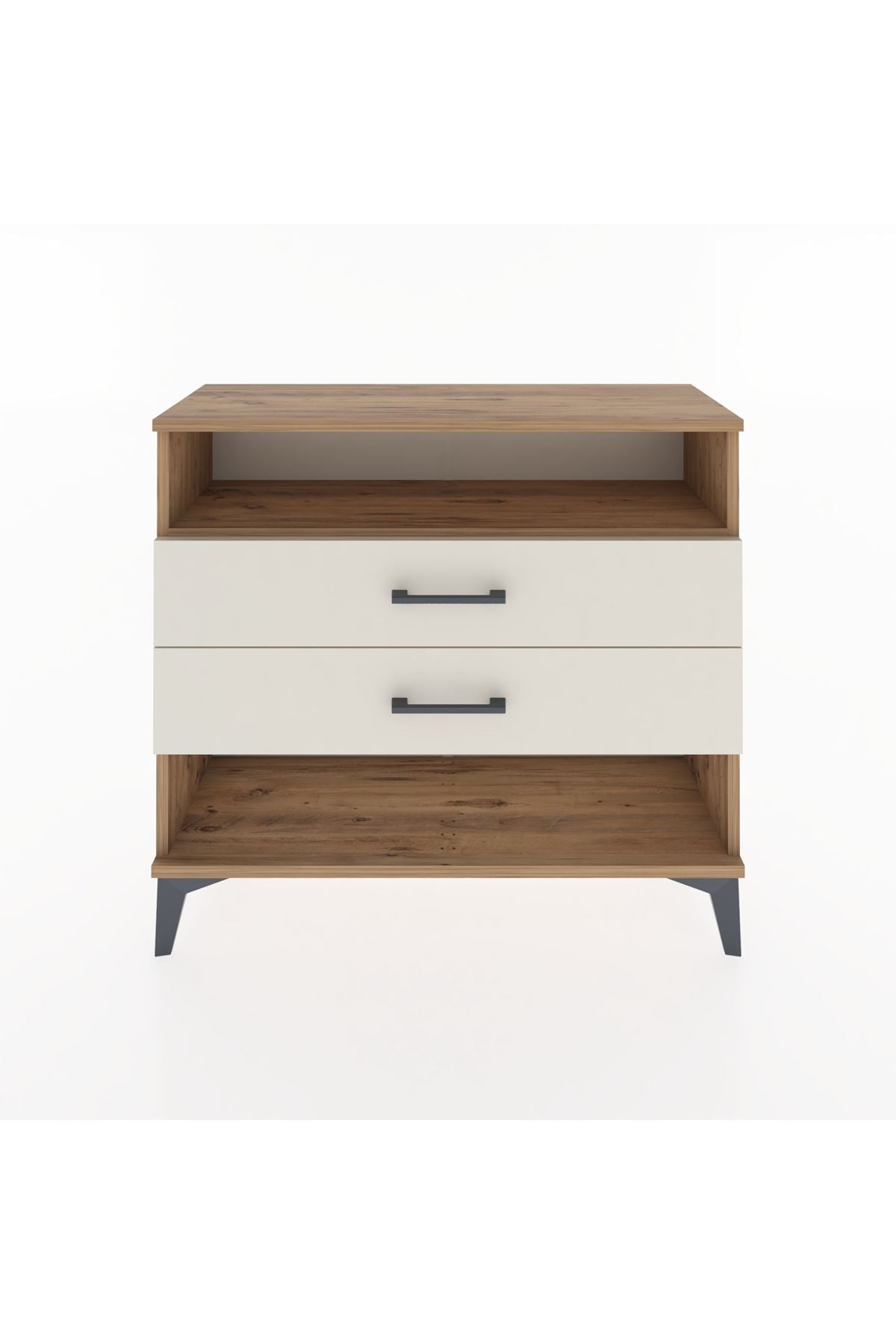 Arges Şifonyer Tek Raflı 2 Çekmeceli 88x30x80 Çam-Aytaşı