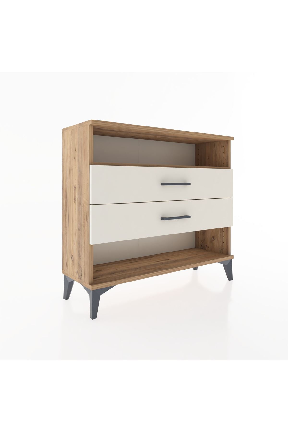 Arges Şifonyer Tek Raflı 2 Çekmeceli 88x30x80 Çam-Aytaşı