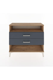 Arges Şifonyer Tek Raflı 2 Çekmeceli 88x30x80 Çam-Antrasit