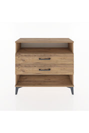 Arges Şifonyer Tek Raflı 2 Çekmeceli 88x30x80 Çam-Çam