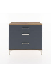 Arges Şifonyer 3 Çekmeceli 88x30x80 Çam-Antrasit