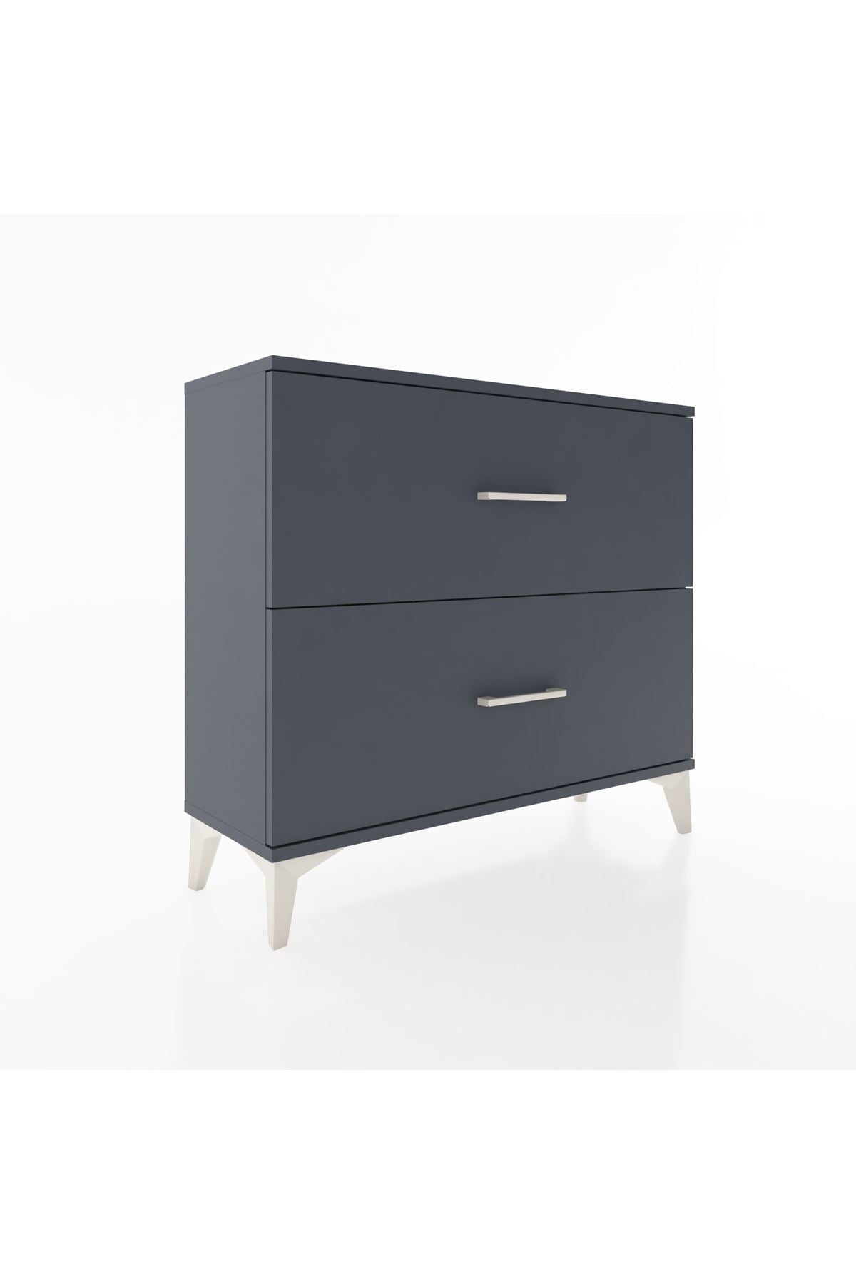 Arges Şifonyer 2 Çekmeceli 88x30x80 Antrasit-Antrasit