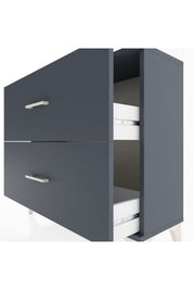 Arges Şifonyer 2 Çekmeceli 88x30x80 Antrasit-Antrasit