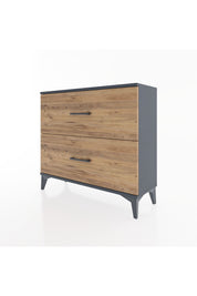 Arges Şifonyer 2 Çekmeceli 88x30x80 Antrasit-Çam