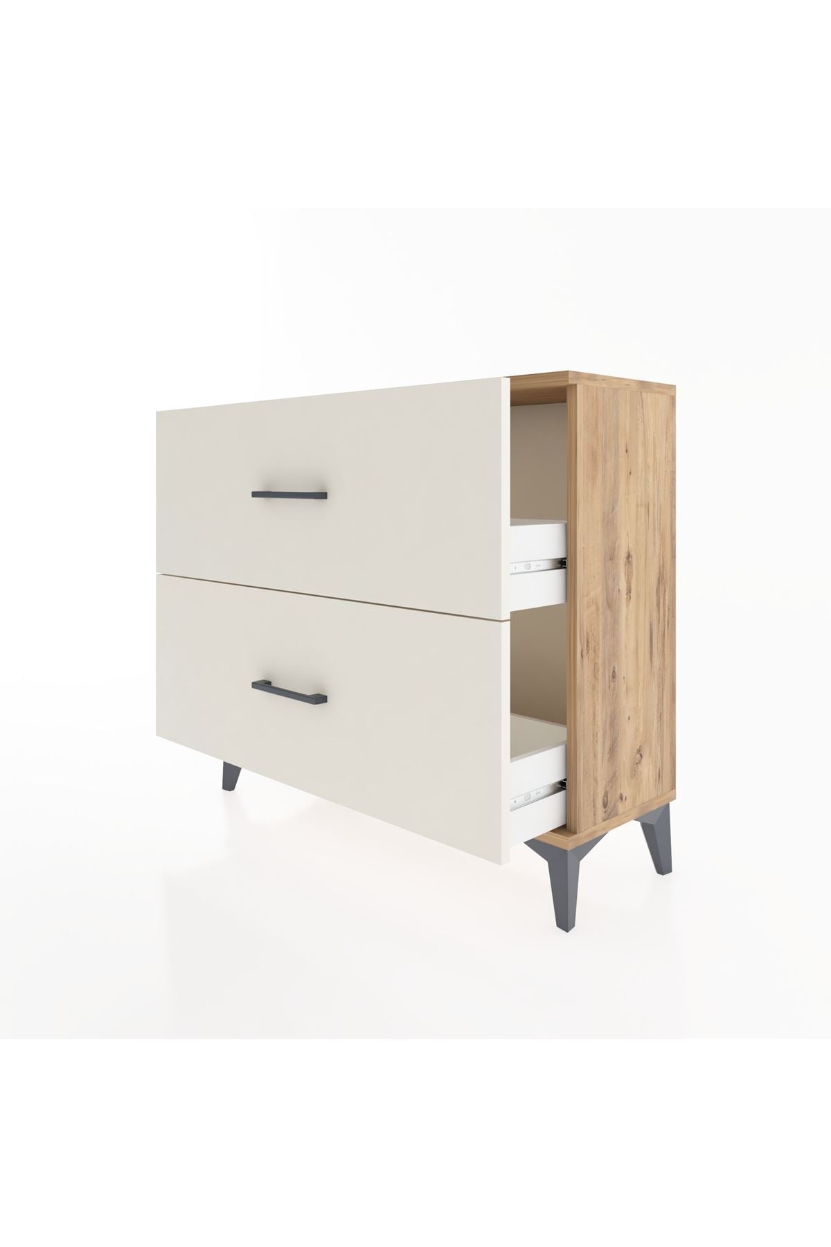 Arges Şifonyer 2 Çekmeceli 88x30x80 Çam-Aytaşı