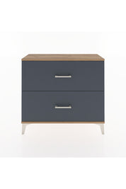 Arges Şifonyer 2 Çekmeceli 88x30x80 Çam-Antrasit