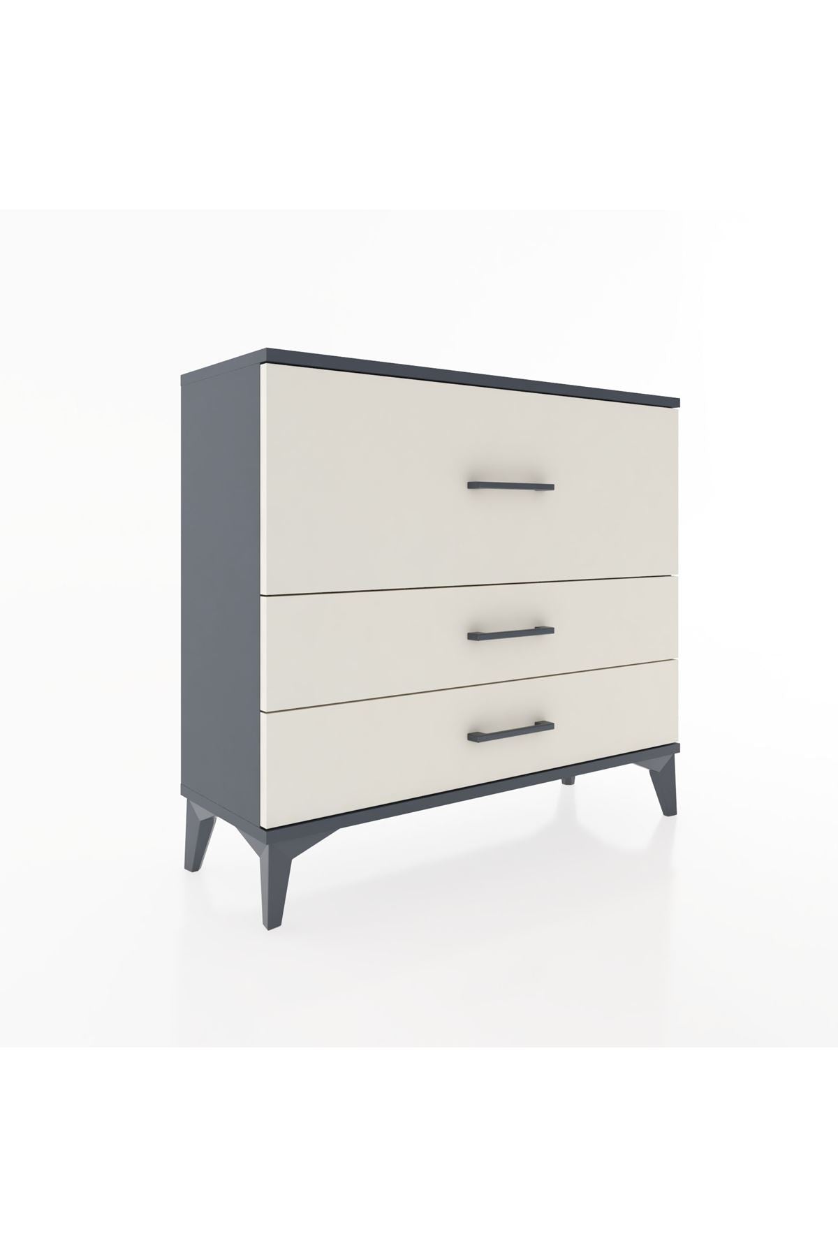 Arges Şifonyer 3 Çekmeceli 88x30x80 Antrasit-Aytaşı