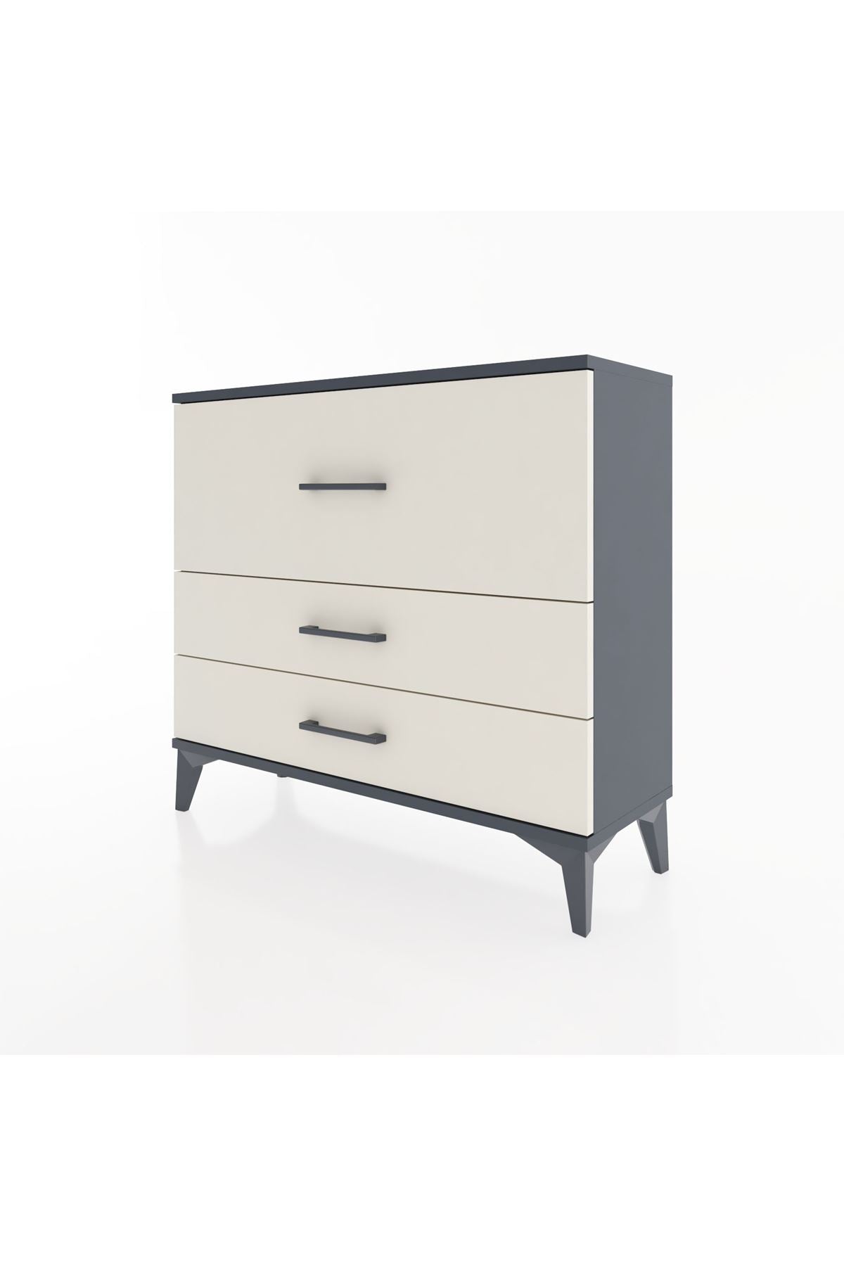 Arges Şifonyer 3 Çekmeceli 88x30x80 Antrasit-Aytaşı