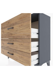 Arges Şifonyer 3 Çekmeceli 88x30x80 Antrasit-Çam