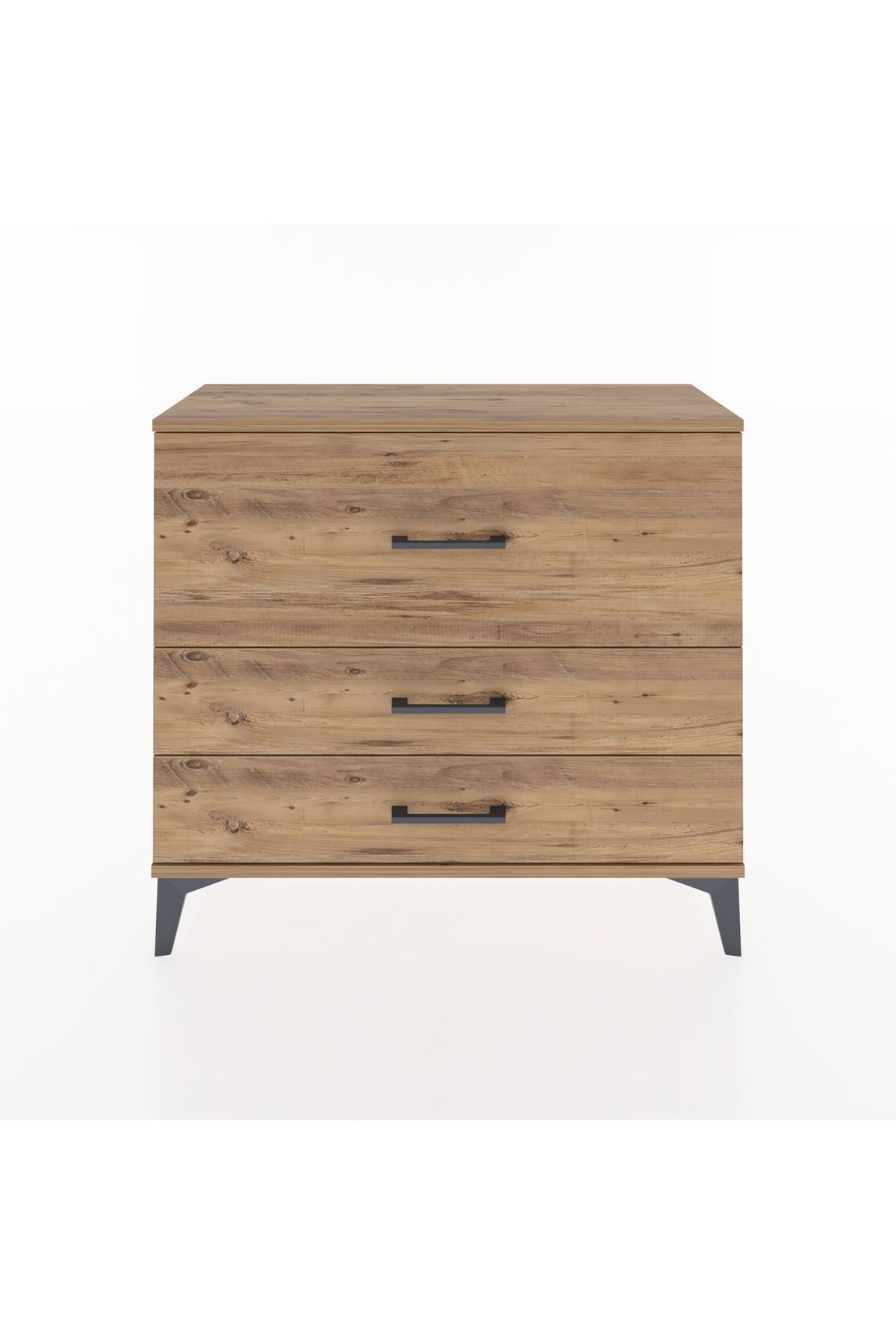 Arges Şifonyer 3 Çekmeceli 88x30x80 Çam-Çam