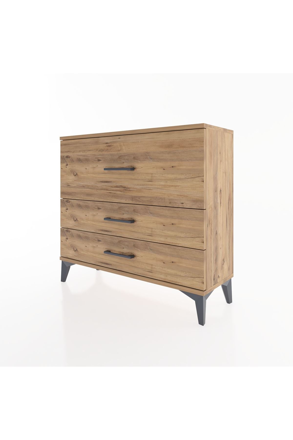 Arges Şifonyer 3 Çekmeceli 88x30x80 Çam-Çam