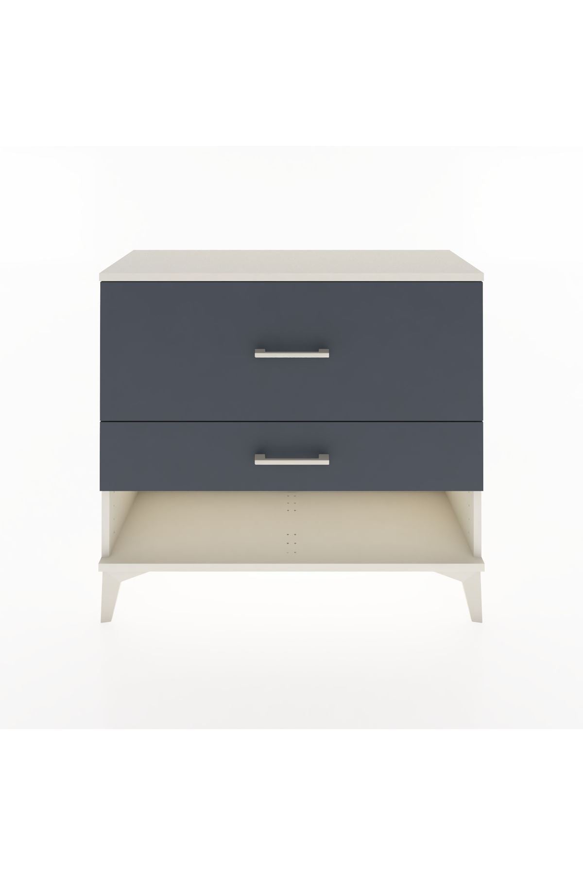 Arges Şifonyer 2 Çekmeceli 88x30x80 Aytaşı-Antrasit