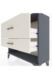 Arges Şifonyer 2 Çekmeceli 88x30x80 Antrasit-Aytaşı