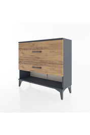 Arges Şifonyer 2 Çekmeceli 88x30x80 Antrasit-Çam