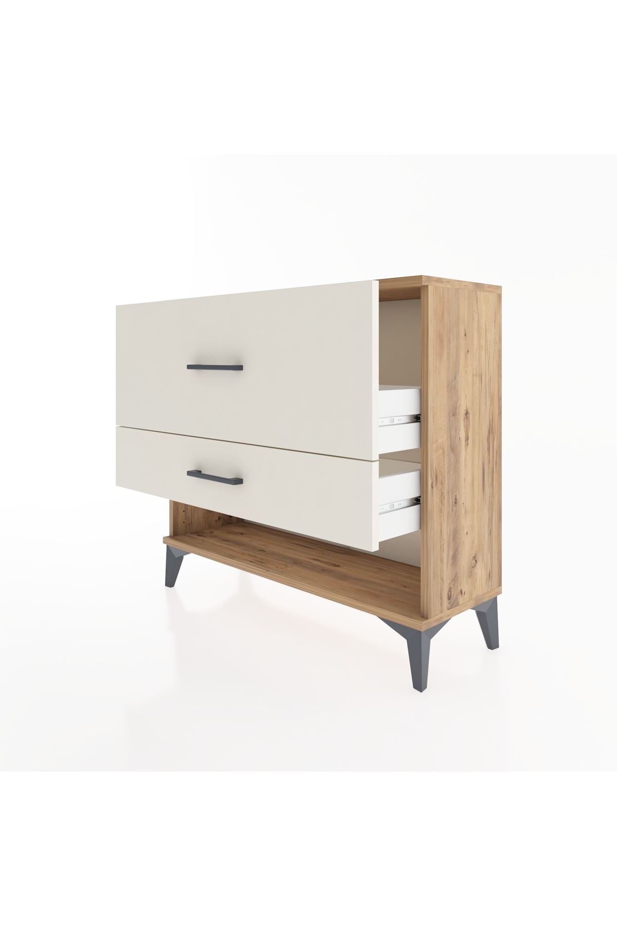 Arges Şifonyer 2 Çekmeceli 88x30x80 Çam-Aytaşı