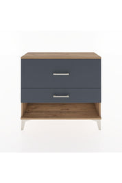 Arges Şifonyer 2 Çekmeceli 88x30x80 Çam-Antrasit