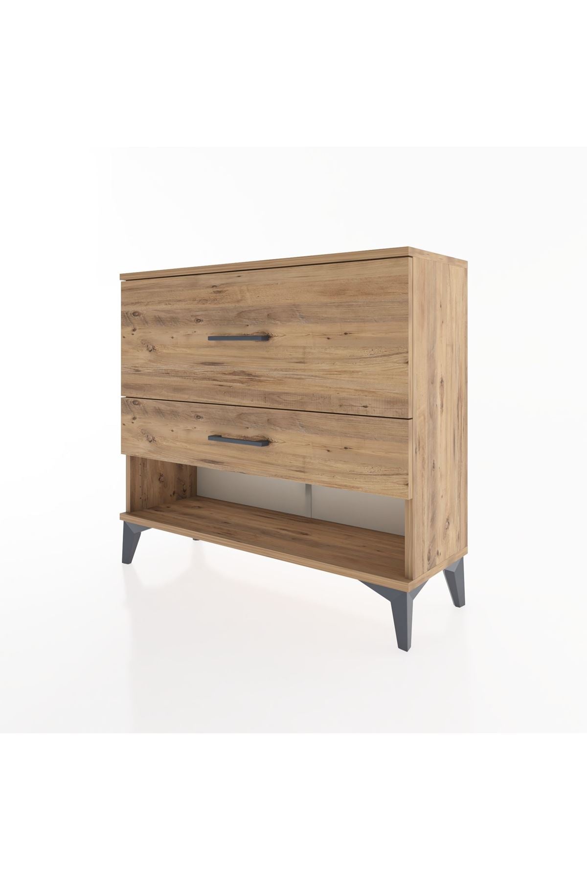 Arges Şifonyer 2 Çekmeceli 88x30x80 Çam-Çam